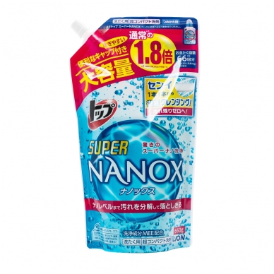 LION TOP SUPER NANOX ypač koncentruotas skalbimo gelis sunkiai šalinamiems nešvarumams, (papildymas), 660 g